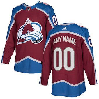 NHL Men adidas Colorado Avalanche red Authentic Customized Jersey->customized nhl jersey->Custom Jersey